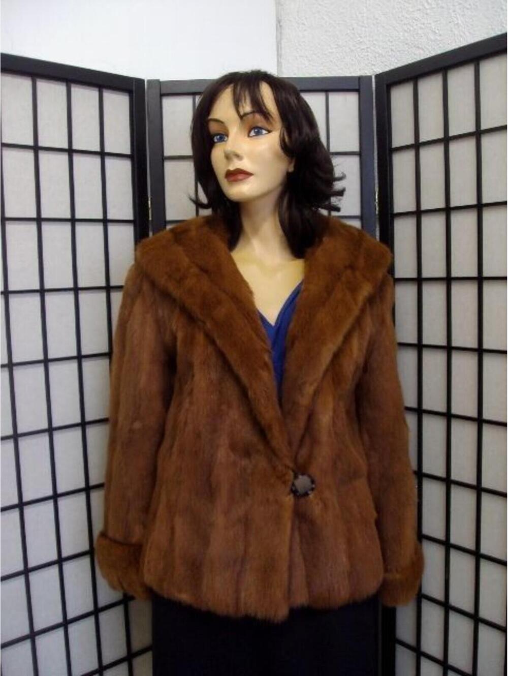 ! MINT CHINESE MINK FUR JACKET COAT WOMEN WOMAN SIZE 4-6 SMALL